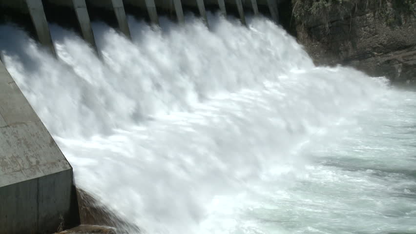 Spillway of hydro electric power dam