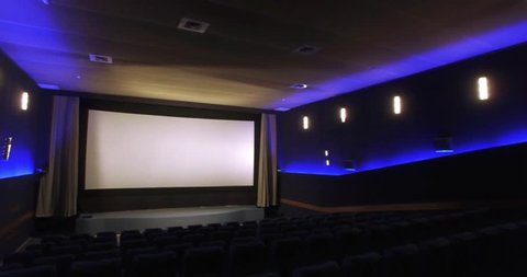 clear cinema screen / blue style cinema hall / Free seats