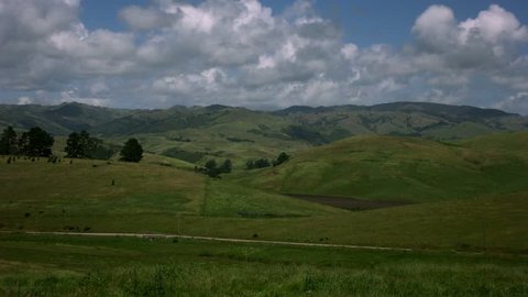 Timelapse of hilly landscape, Cambria, California.