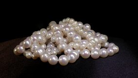 Cultured rotary fresh water pearl necklaces with pink tone, studio, macro, PART3