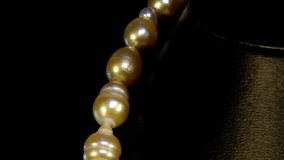 Rough natural south sea pearl necklaces, studio macro, part 2