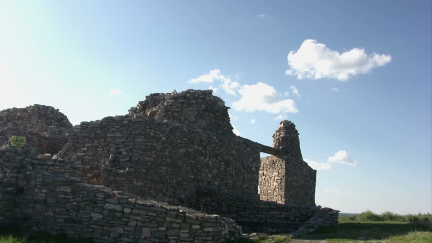 Timelapse of clouds over Gran Quivira Ruins at Salinas Pueblo Missions National Monument in New Mexico.