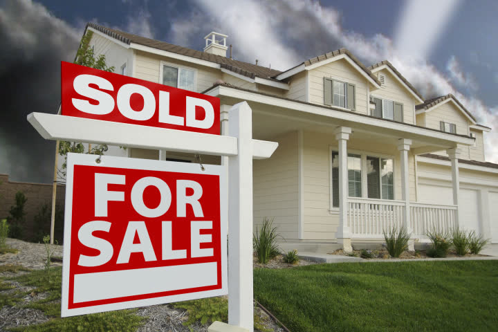 Sold Home Sale Sign New House Stock Footage Video (100% Royalty-free