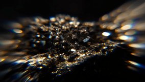 This macro shot of a gold nugget is a perfect; background, visual effect, or cool element for any project. This is part of a huge collection of elements, and more! Each clip has its own unique look.