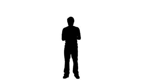 silhouette man standing png