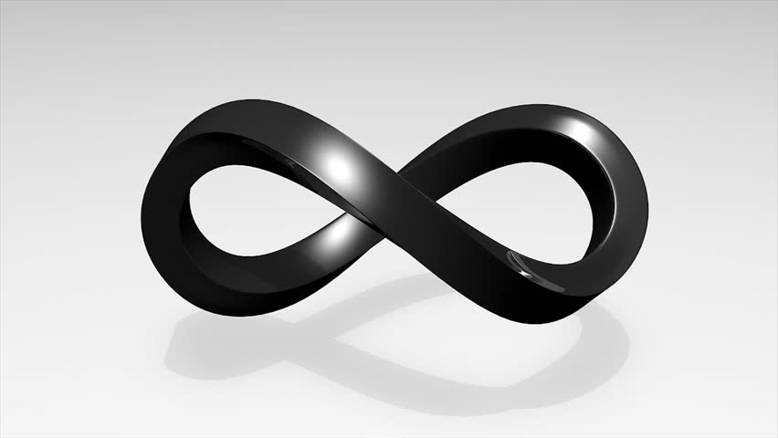 3d infinity rotating loop animation.
