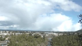 Time lapse of clouds and shower over Bend Oregon 