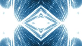 VJ Fractal blue kaleidoscopic background.Background blue motion with fractal design on black background. Disco spectrum lights concert spot bulb. Light Tunnel. Seamless loop.