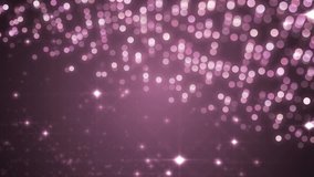 Background purple movement. Beautiful pink background with flying particles. Seamless loop.