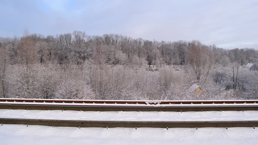 View of the longest railroad in the winter