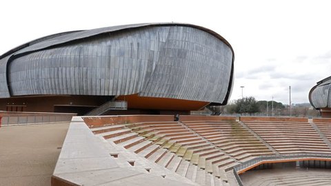 Auditorium Parco della Musica Rome, Italy - February 21, 2015: Parco della Musica was designed by Italian architect Renzo Piano.