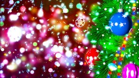 Christmas loopable background with nice balls