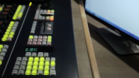 Broadcast Tv Studio Production - Vision Switcher, Broadcast video mixer - dolly / Truck Left