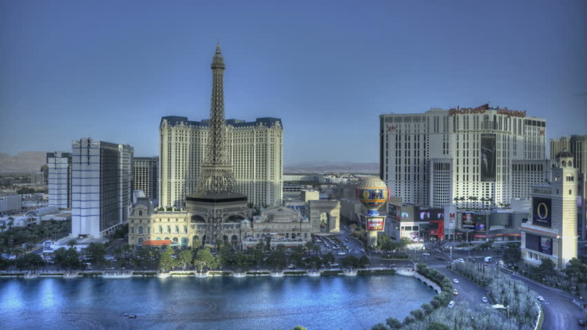 LAS VEGAS - MARCH 1: HDR Timelapse of the sunset at Las Vegas strip and