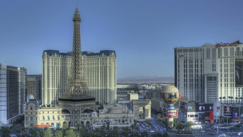 LAS VEGAS - MARCH 1: HDR Timelapse of the sunset at Las Vegas strip and