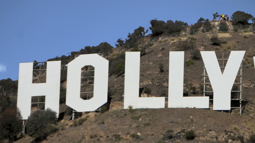 HOLLYWOOD; CALIFORNIA - March 2: Timelapse of the famous Hollywood Sign atop the