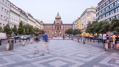 Prague Wenceslas Square Hyperlapse