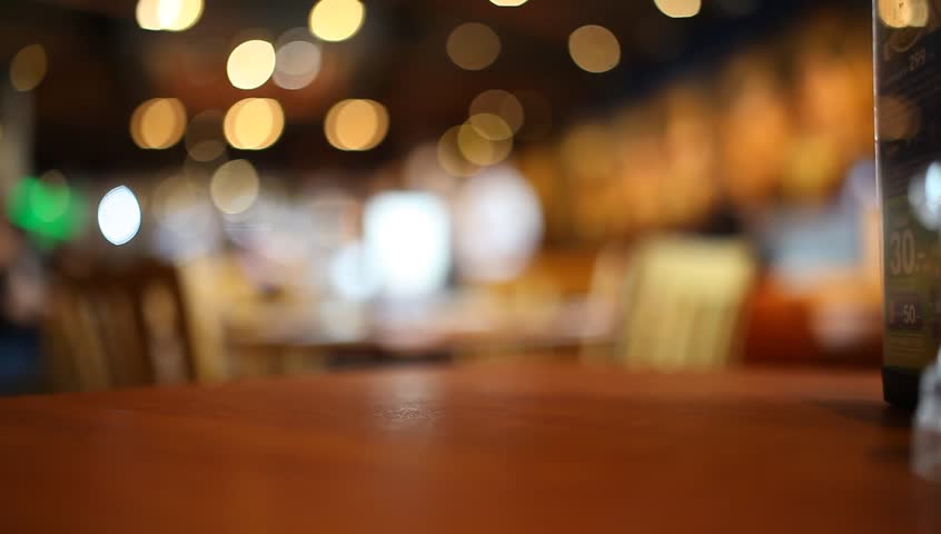 Table at Restaurant Blurred Background Stock Footage Video (100% ...