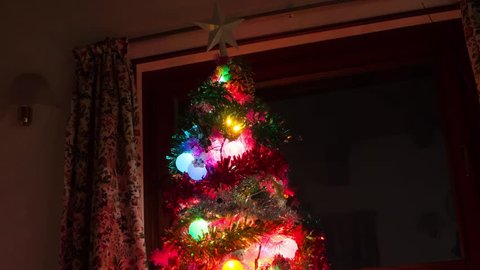 christmas tree with light time lapse video