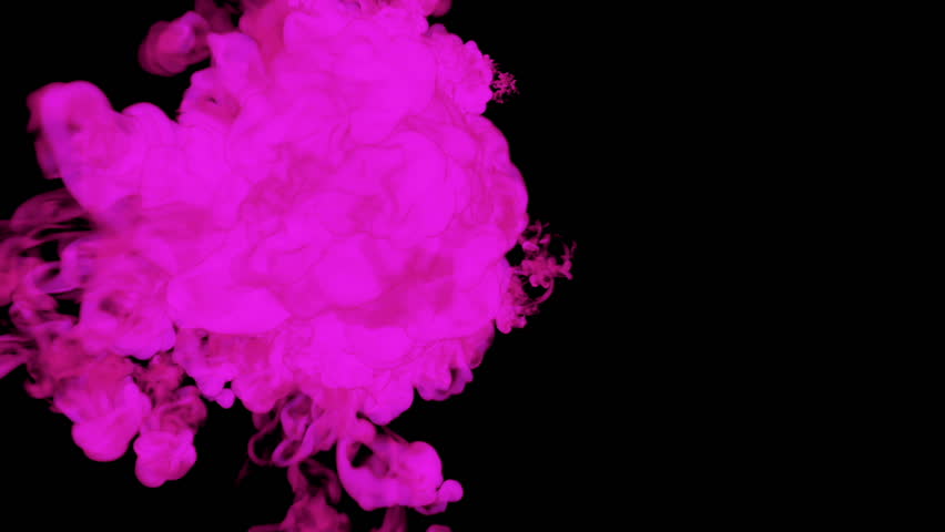 violet ink drop in water on a black background for effects. 3d render. voxel graphics. computer simulation 27