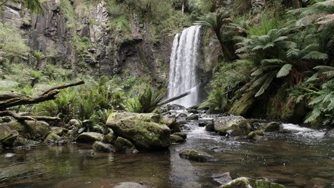 slider move to the left of hopetoun falls on the great ocean road in victoria, australia
