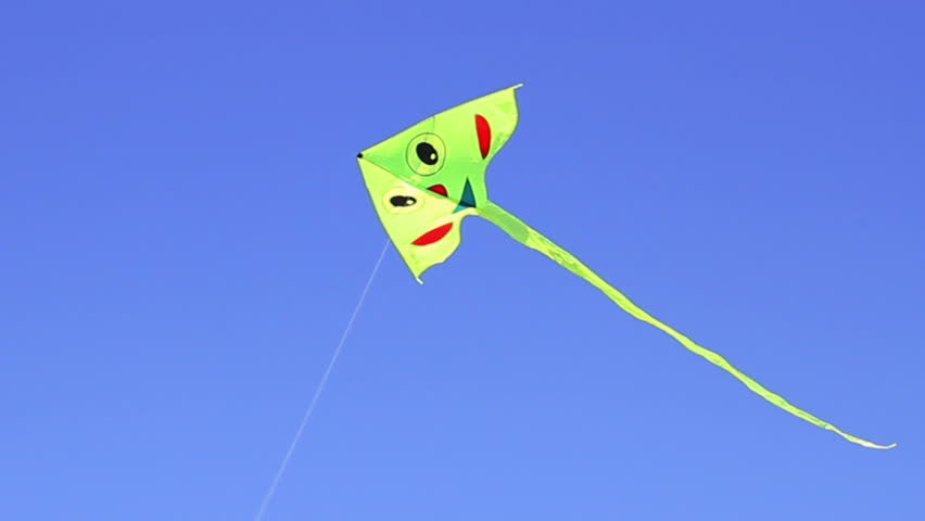 Flying kite in the blue sky
