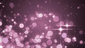 Background purple movement. Beautiful pink background with flying particles. Seamless loop.