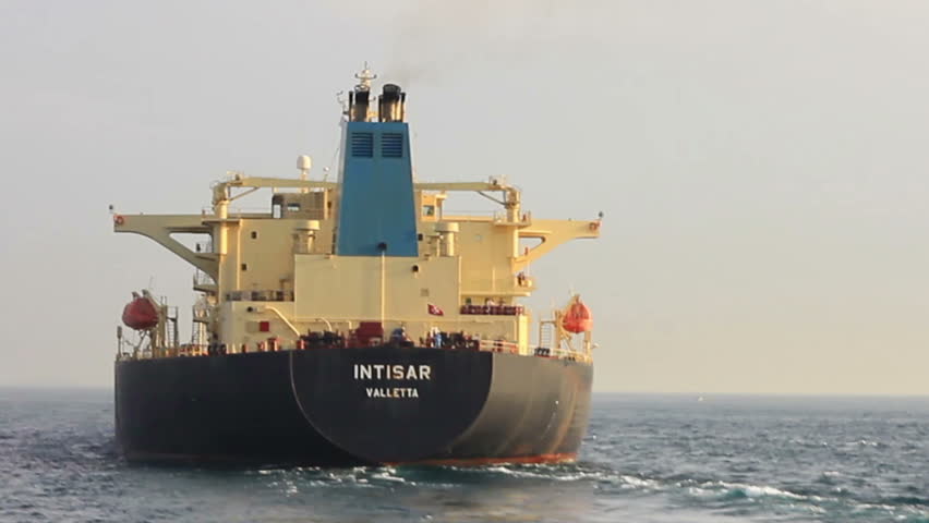 ISTANBUL - APRIL 30: Crude Oil Tanker INTISAR (IMO:9231901, Malta) with full of