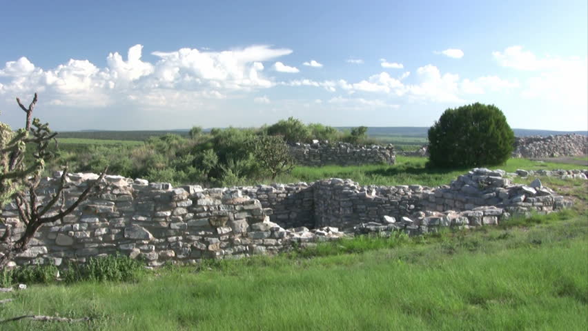 Timelapse of clouds over Gran Quivira Ruins at Salinas Pueblo Missions National Monument in New Mexico.