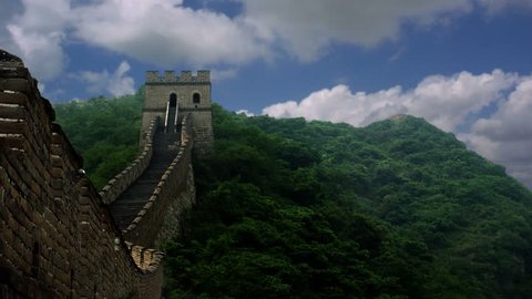 Timelapse of Great Wall in Beijing, China. Stock Video