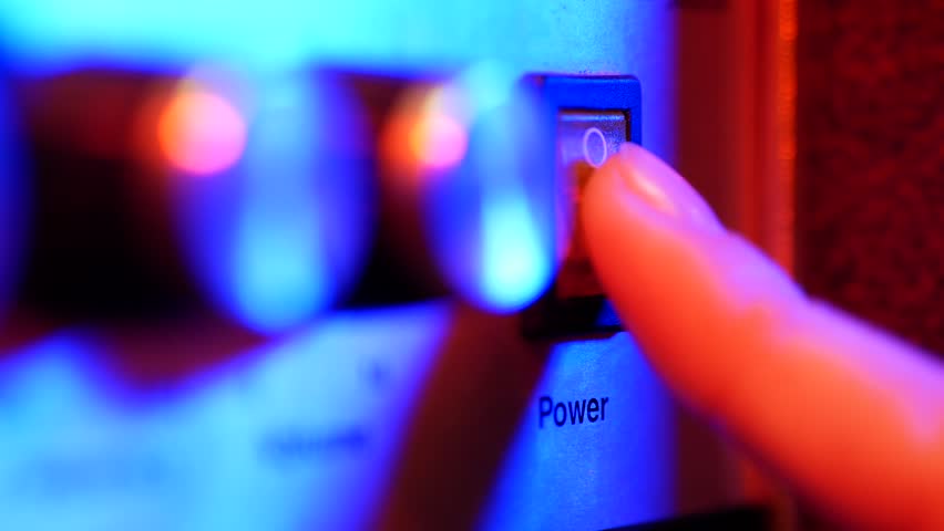 power switch being turned on off Stock Footage Video (100% Royalty-free ...