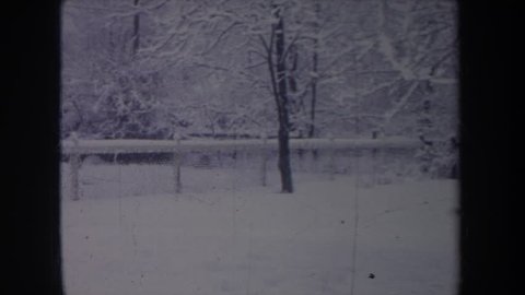 MICHIGAN 1968: ground, trees, shelters etc sleep under the blanket of snow