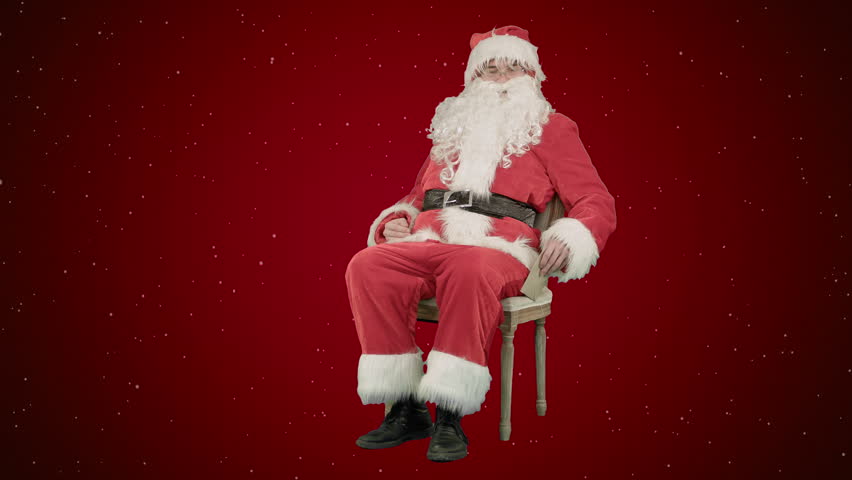 Santa Claus Sitting On Chair Stock Footage Video 100 Royalty Free 22335967 Shutterstock