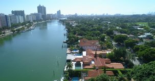 Indian Creek Miami Beach aerial video