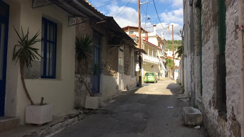 Street downtown Limni Greece