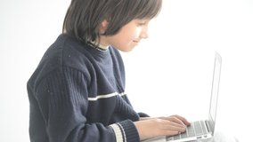 Kid on laptop
