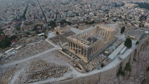 greece acropolis city athens parthenon symbol Stock Footage Video (100% ...