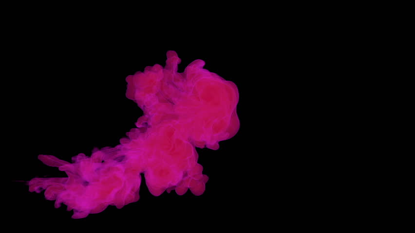 computer graphics like violet ink spreading in the water on a black background. 3d render. voxel graphics. computer simulation 6