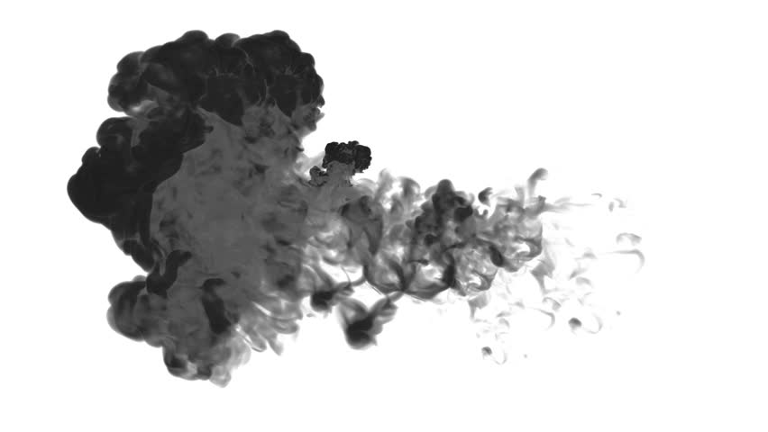black ink drop in water on a white background for effects. 3d render. voxel graphics. computer simulation 9