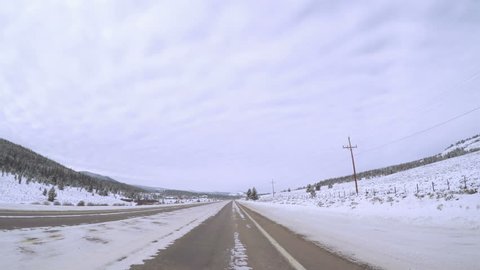 POV point of view - Driving highway on Western Slopes in Colorado.