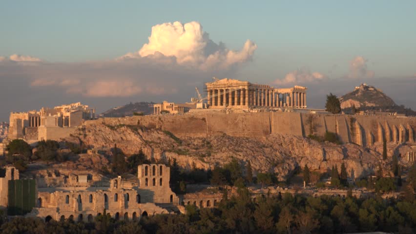4k Amazing Acropolis Temple Heritage Stock Footage Video (100% Royalty ...