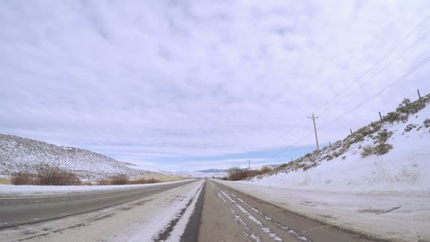 POV point of view - Driving highway on Western Slopes in Colorado.