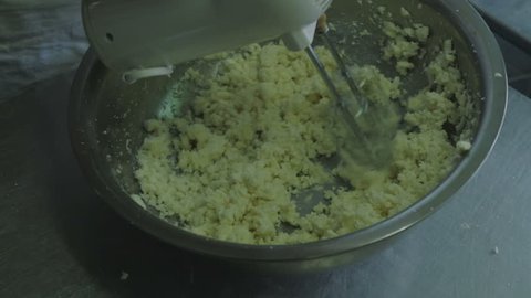 Beating mixer dough for cookies