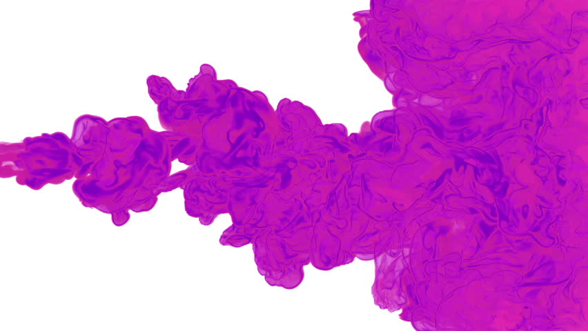 violet paint dissolved in water on a white background. 3d render. voxel graphics. computer simulation 8