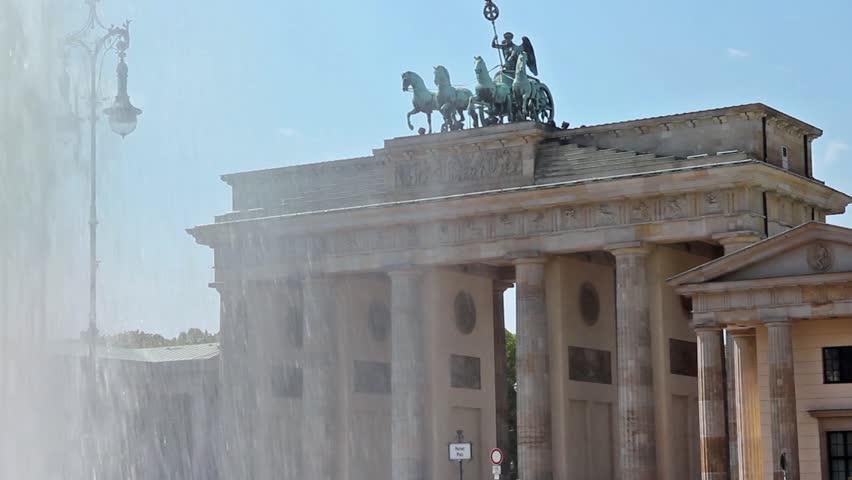 Compilation of the Brandenburg gate in Berlin