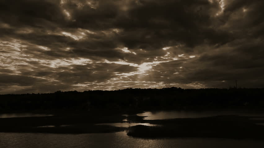 Lake of the Woods. Rural landscape reflection in water.