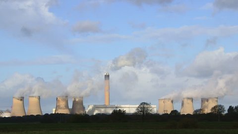 Drax Power Station Cooling Towers & Chimney; Drax North Yorkshire England