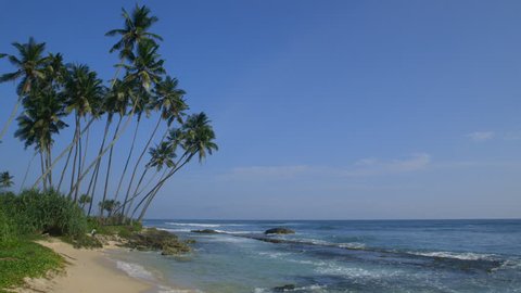 Rocky Indian Ocean Bay & Coconut Palms; Talpe Sri Lanka