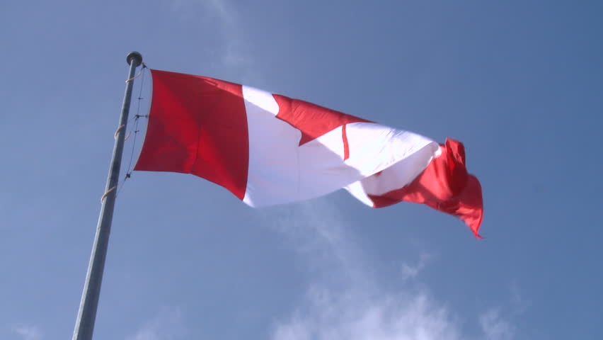 Canadian Flag moving gently in the breeze