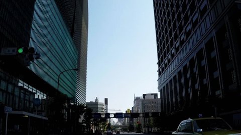 Japan, Tokyo, car image./
Japanese cityscape. Near Tokyo Station